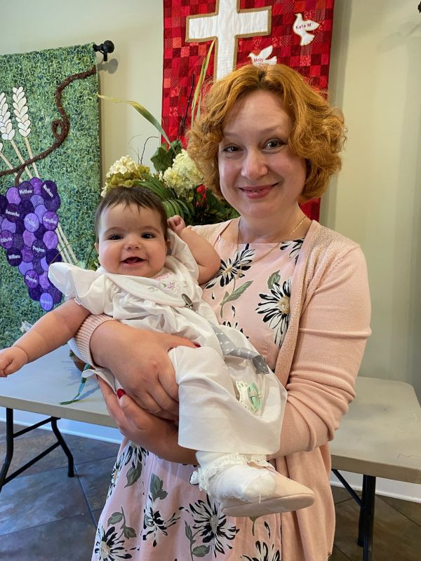 Lana With Her Goddaughter at Her Christening