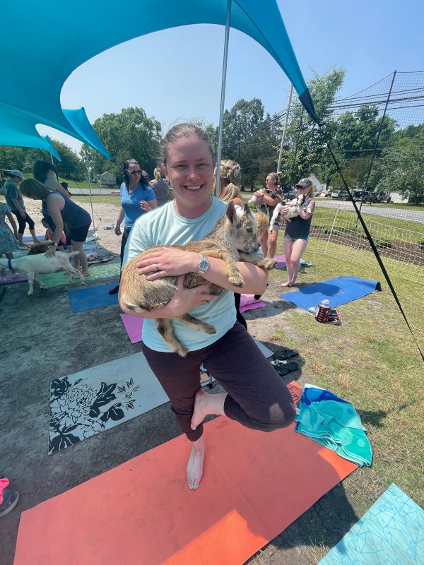 Kyla at Goat Yoga