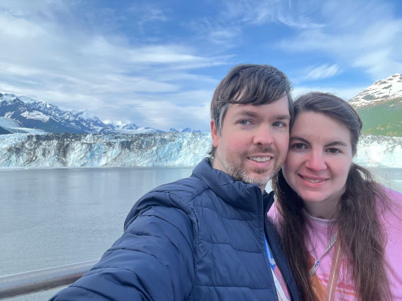 In Front of a Glacier in College Fjord, Alaska