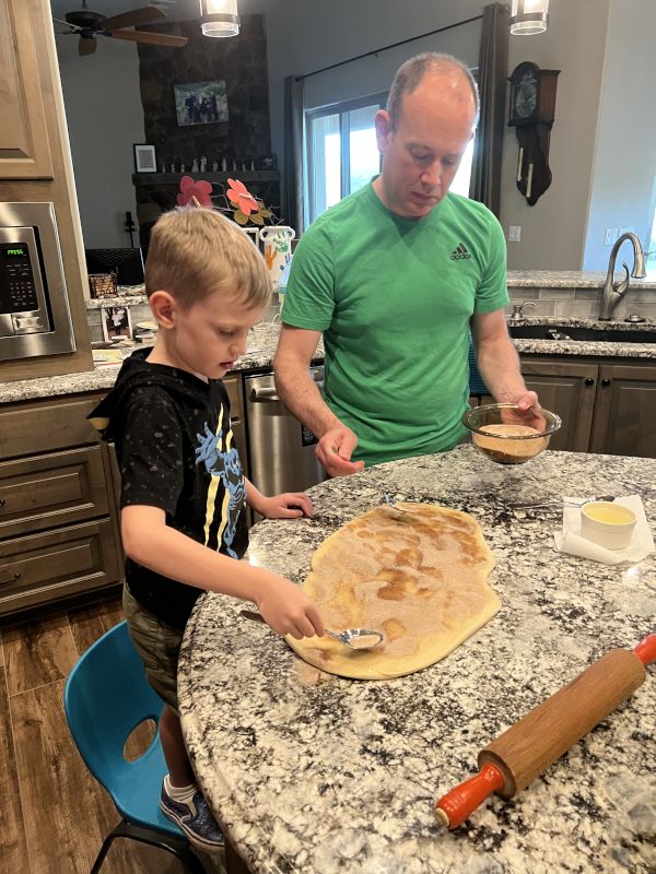 Jason Baking With Our Nephew