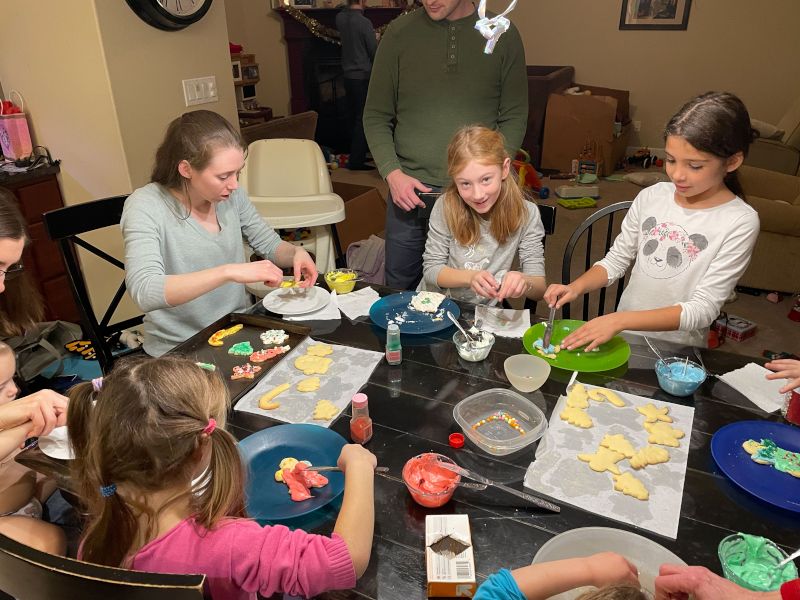 Decorating Cookies With Family